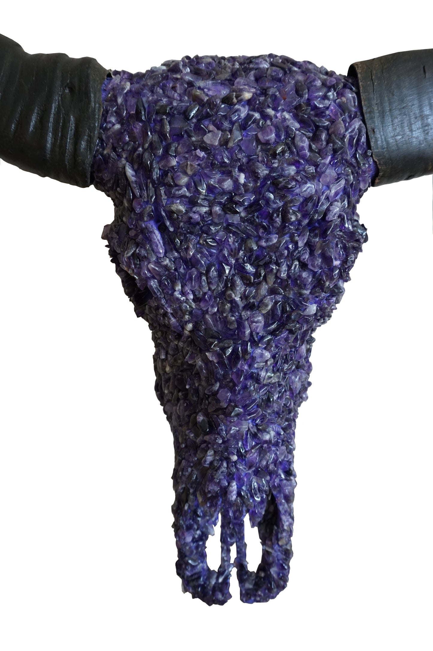 Crystal Buffalo Skull Amethyst