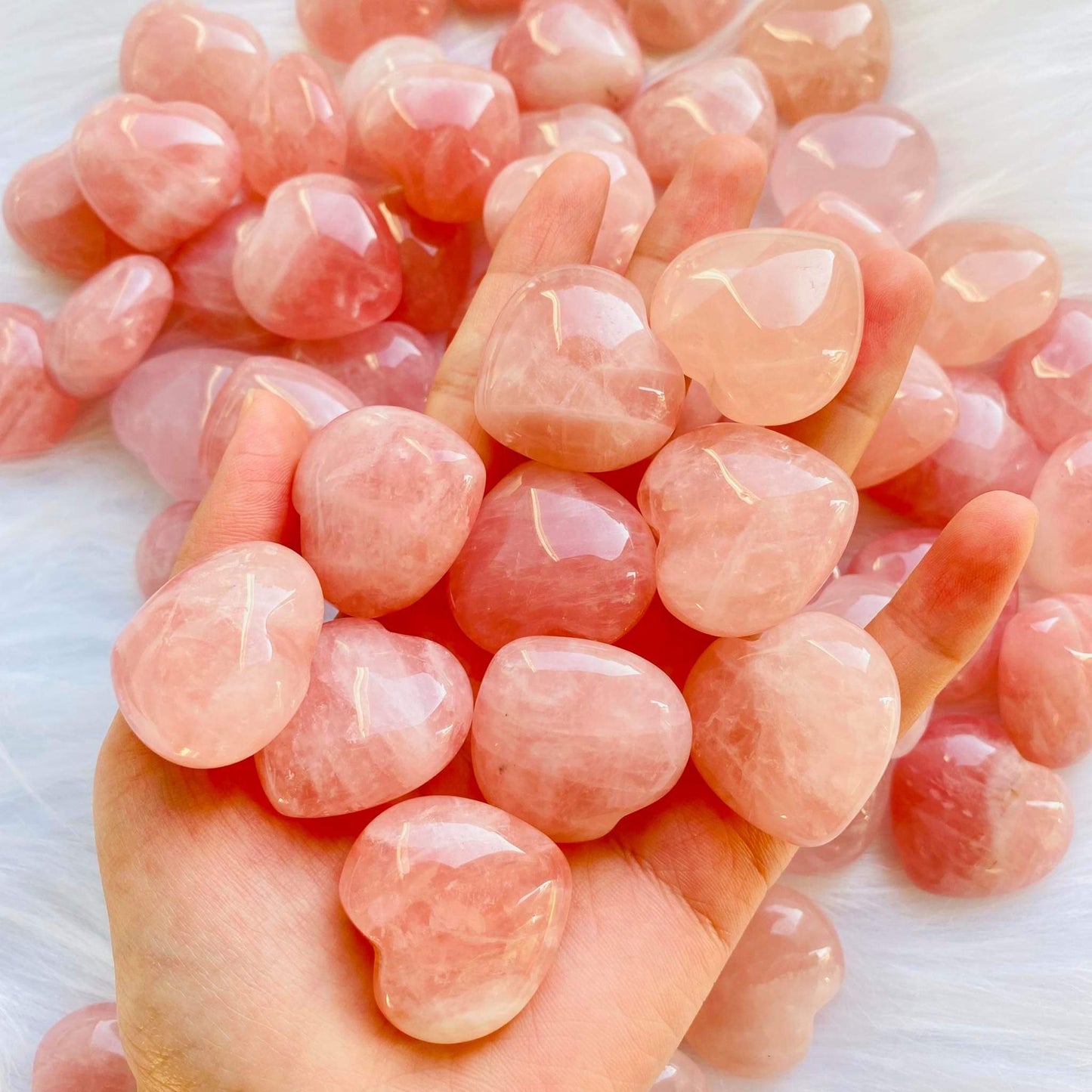 Rose Quartz Hearts