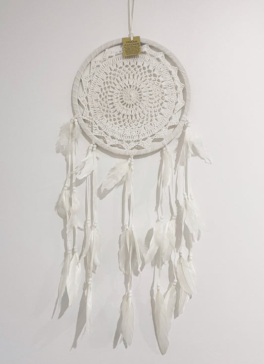 Dream Catcher all White + Beads