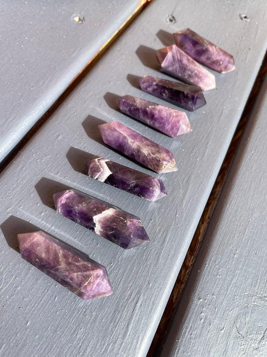 Chevron Amethyst Double Terminated Points