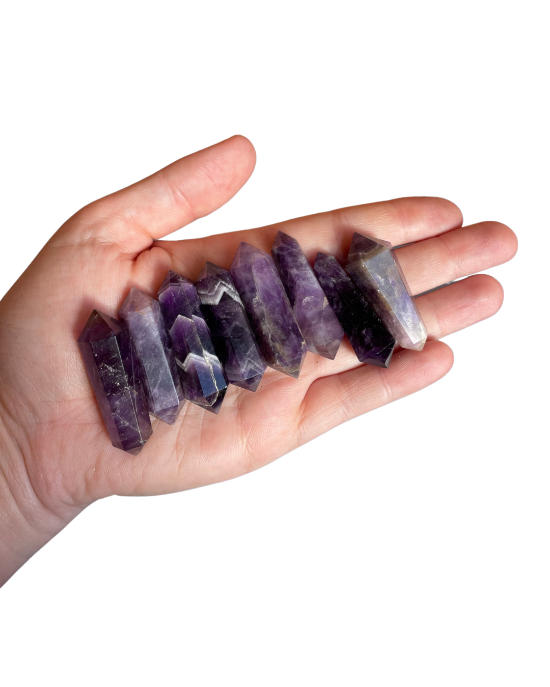 Chevron Amethyst Double Terminated Points