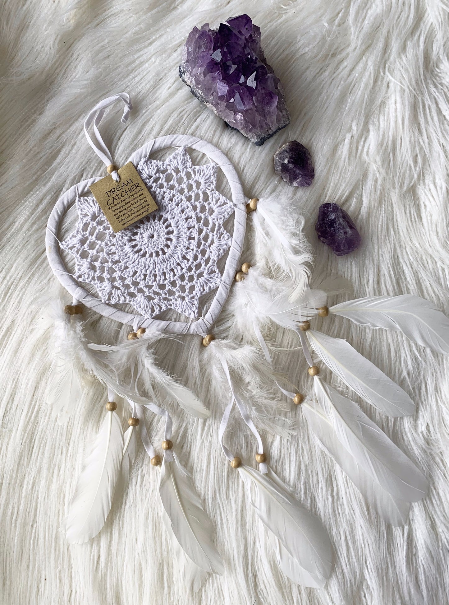 Dream Catcher Heart White