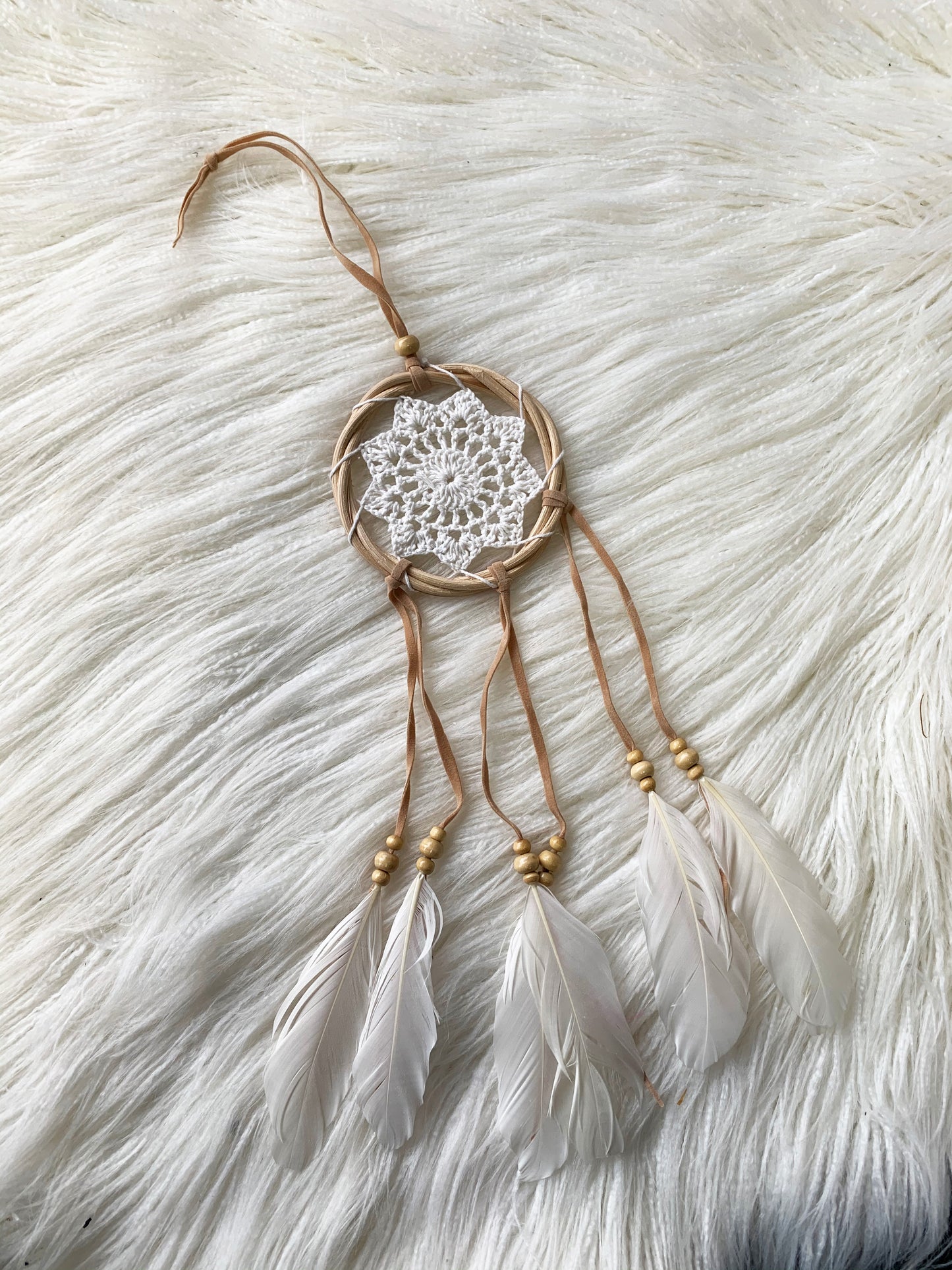 Dream Catcher Bamboo Crochet + Brown