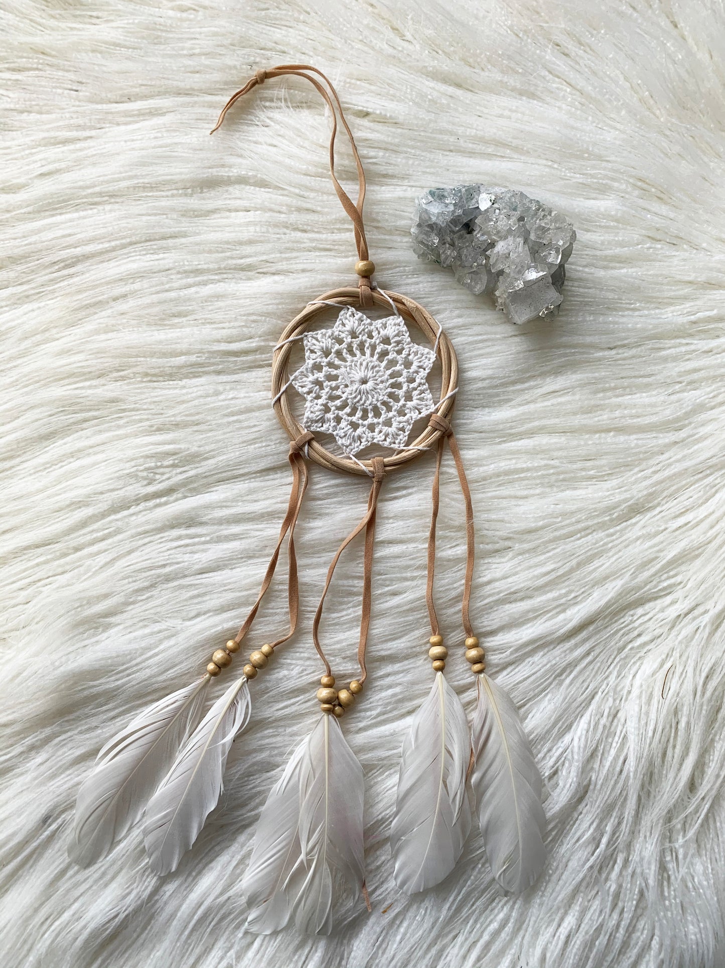 Dream Catcher Bamboo Crochet + Brown