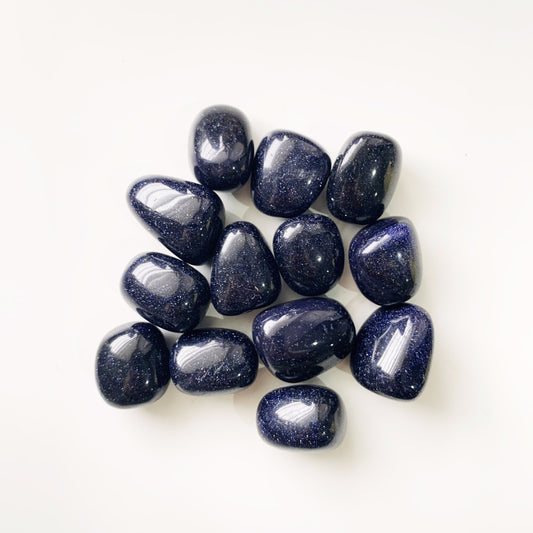 Blue Goldstone Tumble Stone