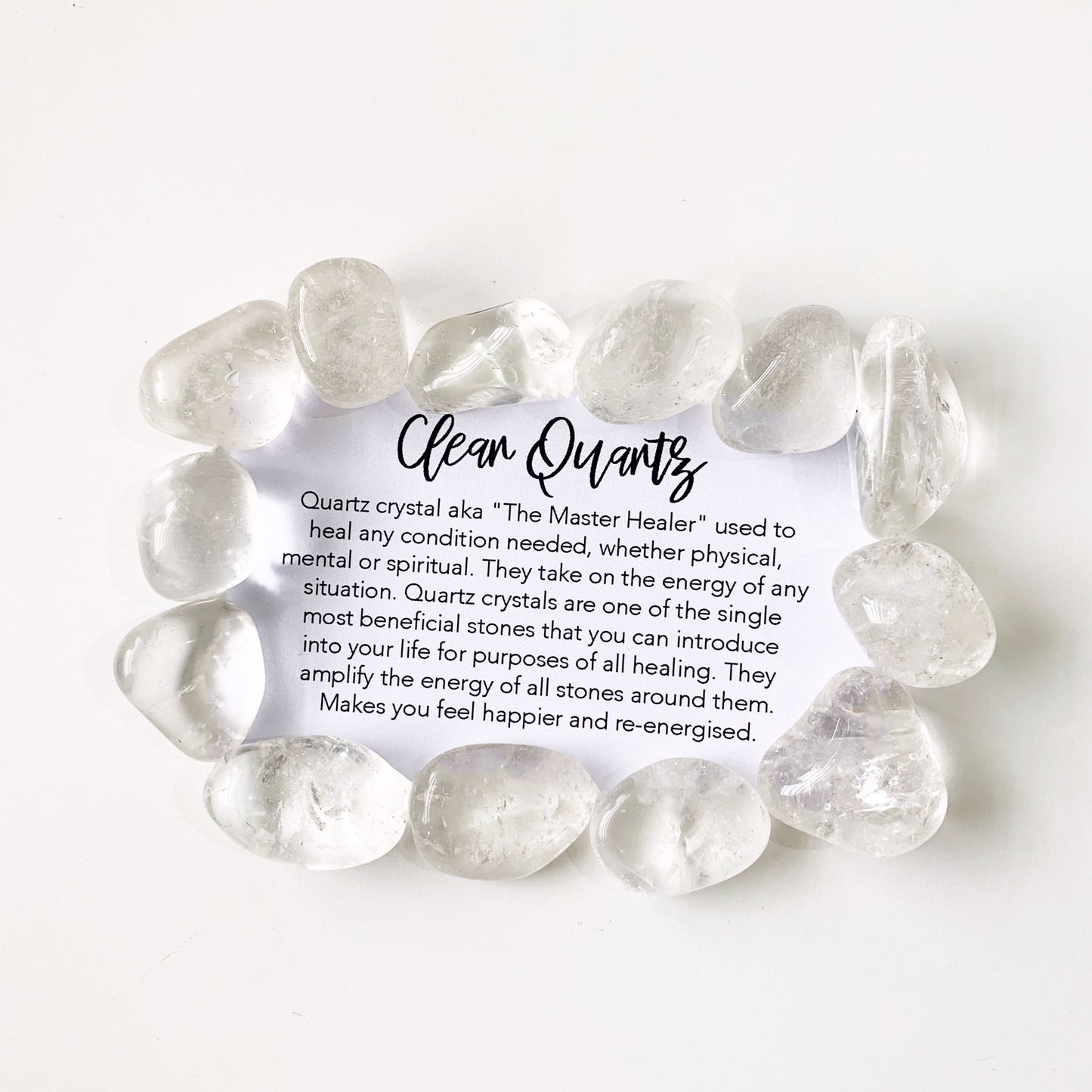 Clear quartz is highly prized for its ability to clear the mind of negativity to enhance higher spiritual receptiveness. It is considered the master of all healing crystals due to its ability to magnify or amplify healing vibrations of other crystals. This clear quartzbenefit is at the heart of clear quartz meaning.     Listing 1 stone.