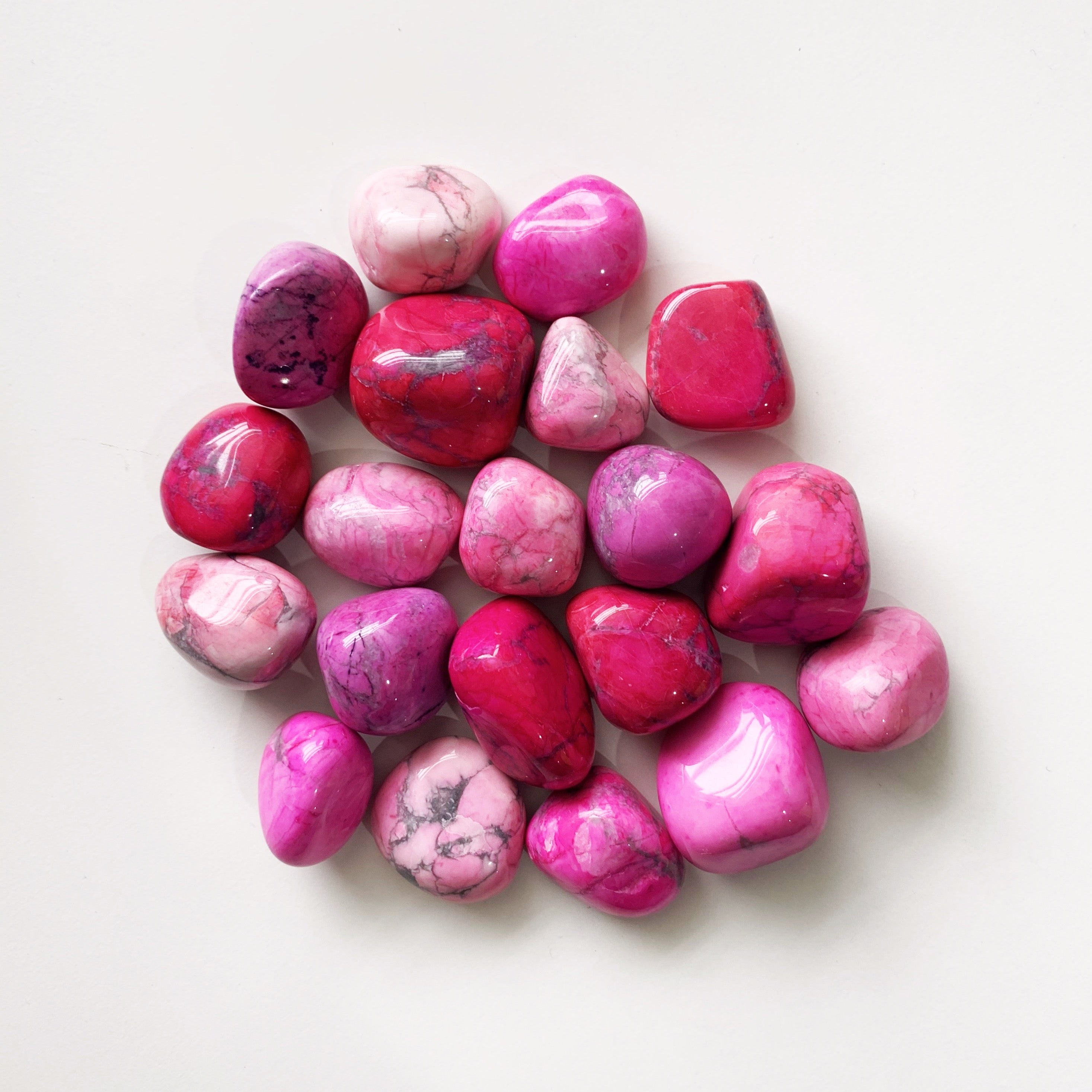 Pink Howlite Tumble Stone – Moonstone Energy