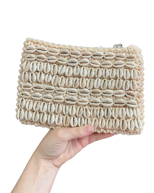 Macrame Shell Clutch